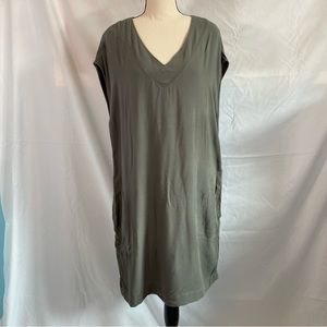 Splendid Olive Green V-neck Shift Dress Sz S